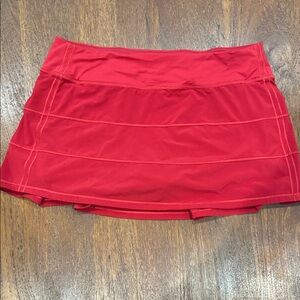 lululemon athletica Red tennis Skirt; medium